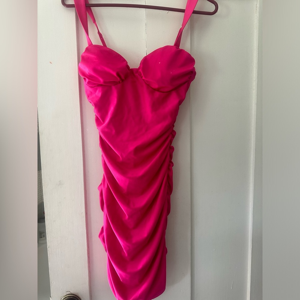 Hot pink short dress, size small, worn once